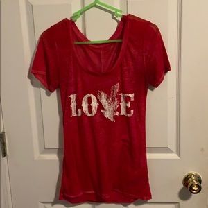 Red graphic t shirt
